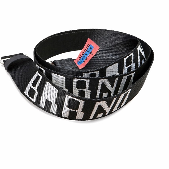 Acne Studios Other - Acne Studios Blå Konst Logo Web Belt Black White Streetwear Designer